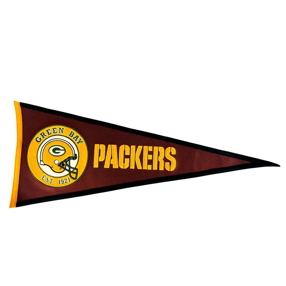 Vintage Green Bay Packers Pigskin Traditions Pennant 31" NFL Banner